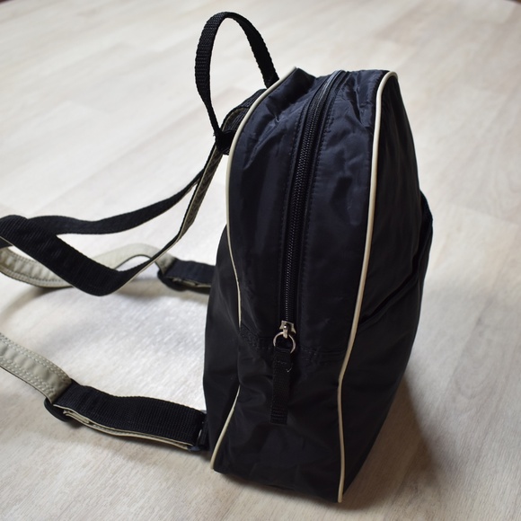 Y2K Mossimo Mini Backpack Sporty Nylon Black Meredith Blake 10x9x4" VTG 2000s - Picture 3 of 5